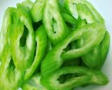 A picture of step 1 of Boiled Snake Gourd with Sesame Salt Dip.
