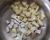 A picture of step 1 of Sweet potato and Tofu Stir fry with Avocado.