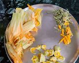 A picture of step 1 of Pumpkin Flower Chops.