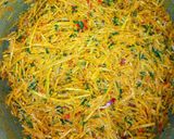 A picture of step 8 of Abacha (African salad).