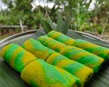 Foto langkah ke 2 dari resep Dadar Gulung zebra kenyal anti sobek.