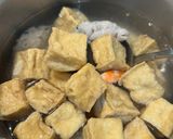 Hình bước làm 3 của món Canh Hẹ Đậu Hũ Tôm Tươi