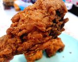 Gambar langkah 5 resipi Ayam Goreng ala KFC.