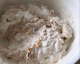 A picture of step 5 of Rhubarb and almond bircher muesli.