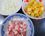 Hình bước làm 1 của món Thịt kho trứng cút và đậu hủ