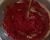 A picture of step 3 of Red velvet cake for my Ma.