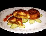 A picture of step 8 of Bread gola bomb.