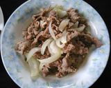 Hình bước làm 1 của món Canh kim chi thịt bò nấu lười