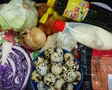 Hình bước làm 1 của món Salad thập cẩm trộn sốt mè rang