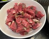 A picture of step 1 of Brisket Chili.
