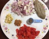 A picture of step 2 of Bengali Ghugni.