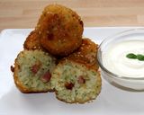Baconös rizsgolyó recept fázis 6 fotója