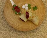 A picture of step 8 of Beetroot  masala  swiss roll/ Beetroot  masala  roll.