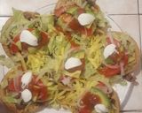 A picture of step 3 of Sopes with Ground Beef.
