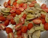 A picture of step 4 of Chicken with Artichokes, Tomatoes, Garlic, and Olives.