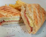 A picture of step 3 of Hot Serrano Ham and Brie Baguette Sandwich.