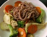 Hình bước làm 4 của món Bún gạo lứt ức gà with salad (healthy)