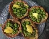 A picture of step 7 of Baked katori chaat with peas.