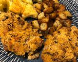 A picture of step 6 of Crispy, Stilton pork chops.