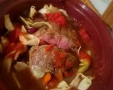 A picture of step 6 of Roast Beef w/Cabbage and Kidney beans, ShroomGravy, Roast Taters.