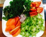 Hình bước làm 1 của món Canh nghêu nấu khế