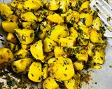 A picture of step 3 of Aloo Methi Sabji.
