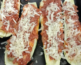 Foto del paso 8 de la receta: 🥒Calabacín relleno de carne picada🥩
