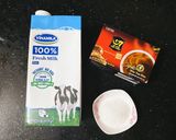 Hình bước làm 1 của món Càphe bọt biển