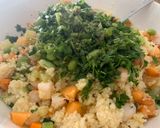 Foto del paso 3 de la receta Tabulé de langostinos con nísperos y edamame