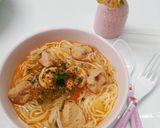 Hình bước làm 6 của món Bún mọc tôm 💕💕💕