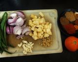 A picture of step 1 of Aloo Beans sabji.