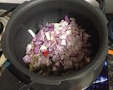 A picture of step 7 of Palak pulav.