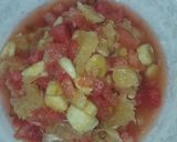 A picture of step 2 of Hibiscus fruit salad.