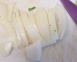 A picture of step 5 of Squid rings pillaw.
