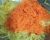 কমলার  খোসা কুচি দিয়ে মূলা ও গাজর ভাজি। Carrot and  Radish stir fry with Orange peel রেসিপির ধাপ 3 ছবি