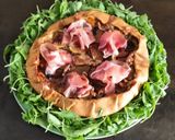 Foto del passaggio 9 della ricetta Galette all'olio e timo con ricotta di pecora gorgonzola fichi e noci