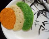 A picture of step 14 of Tricolour Rice cheela.