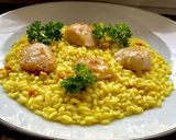 A picture of step 6 of Risotto with Scallops.