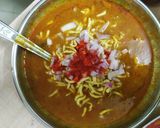 A picture of step 3 of Sev Usal with Spicy Tari (In My Style).