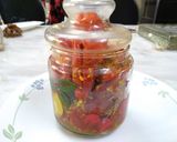 A picture of step 4 of Red Chilli Aacchhar.