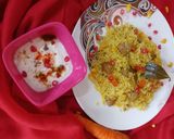 A picture of step 8 of Shortcut Soya Chunks Biryani.