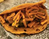 Foto del paso 16 de la receta: 🌮🌶️ Tacos🌶️ 🌮 De pollo picantito con vegetales salteados, guacamole y cheddar