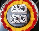 A picture of step 6 of Eggless vanilla pastry cake.