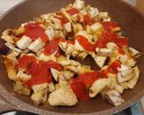 A picture of step 3 of Chicken Strips Parmigiana Style.