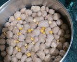 A picture of step 1 of Protein rich Soya chunks Chana daal Masala.