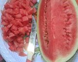 A picture of step 1 of Watermelon smoothie.