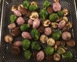 A picture of step 1 of California Farm Roasted Shallots, Sprouts, Mushrooms and Potatoes.
