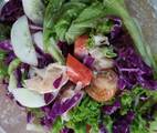 Hình ảnh bước 6 Salad Rau Mix Lườn Cá Hồi Thanh Cua