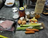 A picture of step 1 of Chicken curry with quinoa (gluten free).
