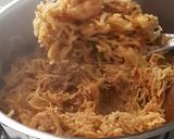 A picture of step 7 of Shrimp biryani.